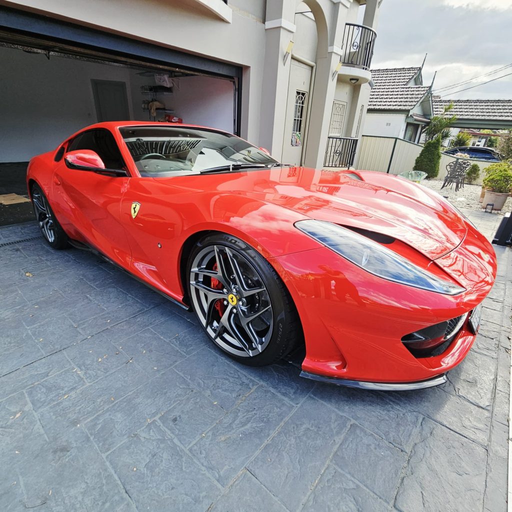 Ferrari after our maintenance wash